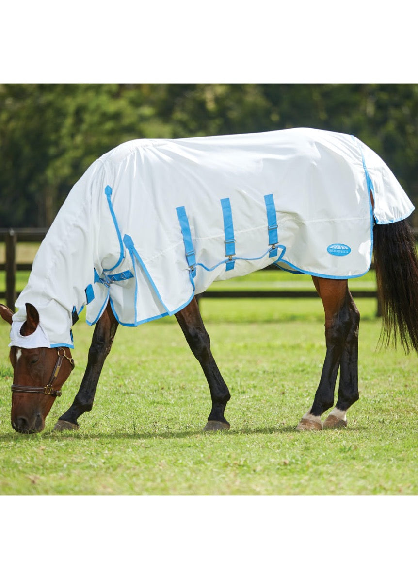 Weatherbeeta Sweet Itch Shield Combo Neck - White/Blue