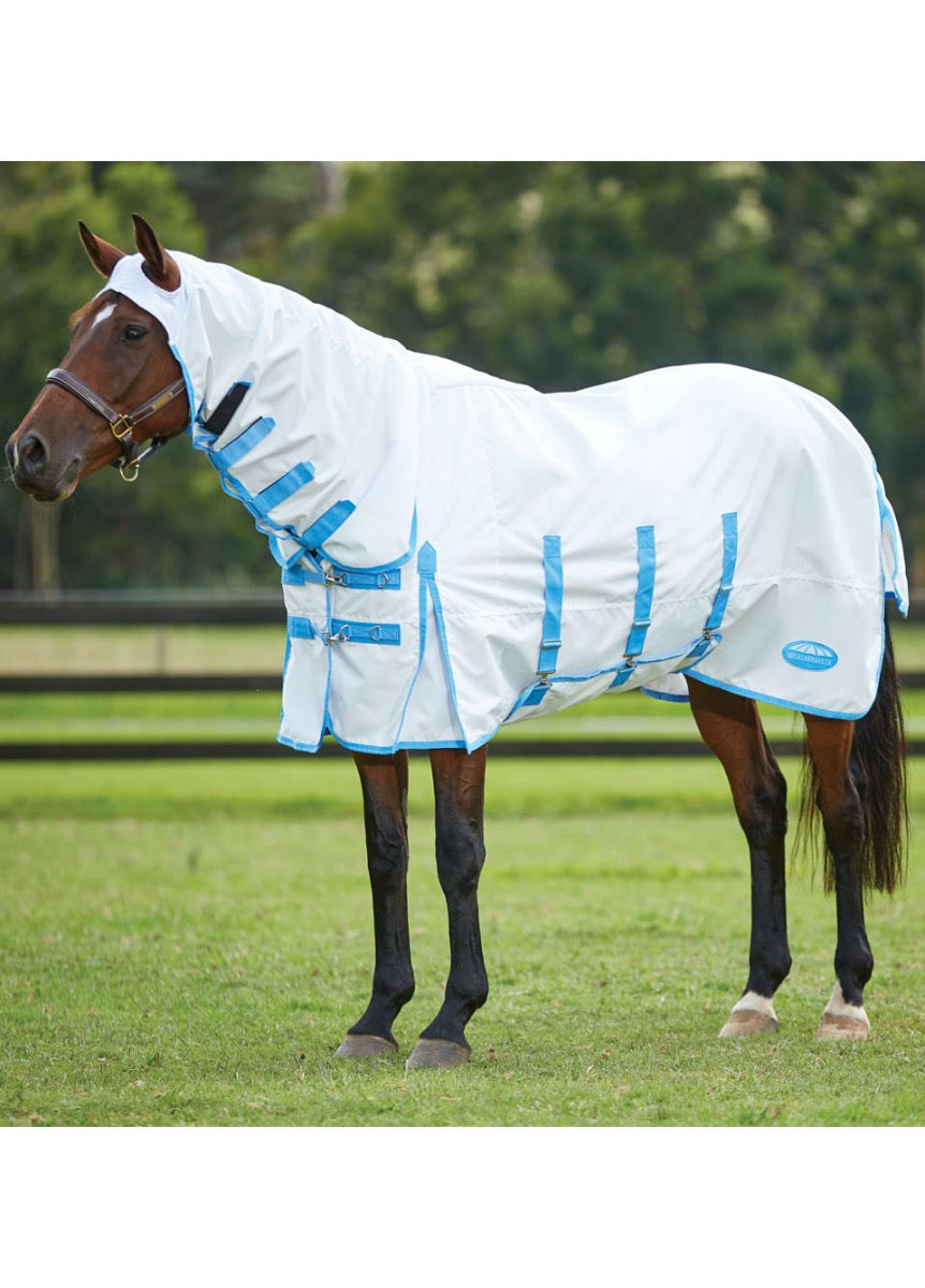 Weatherbeeta Sweet Itch Shield Combo Neck - White/Blue