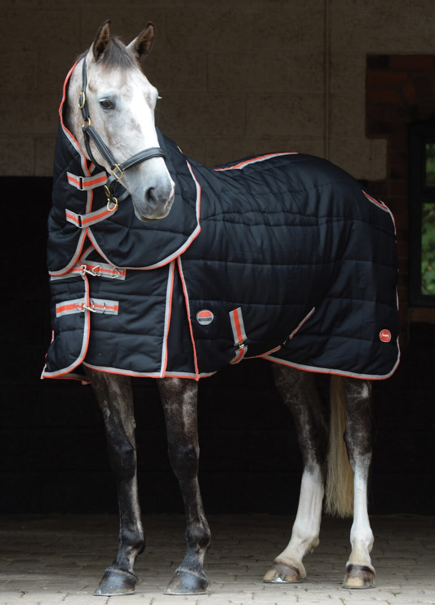 Weatherbeeta ComFITec Therapy-Tec Channel Quilt Detach-A-Neck Medium - Black/Silver/Red