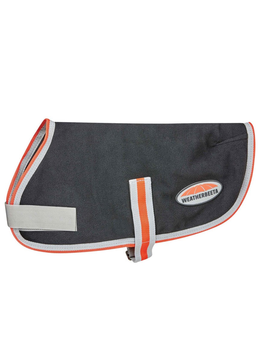 Weatherbeeta ComFITec Therapy-Tec Fleece Dog Coat - Black/Silver/Red