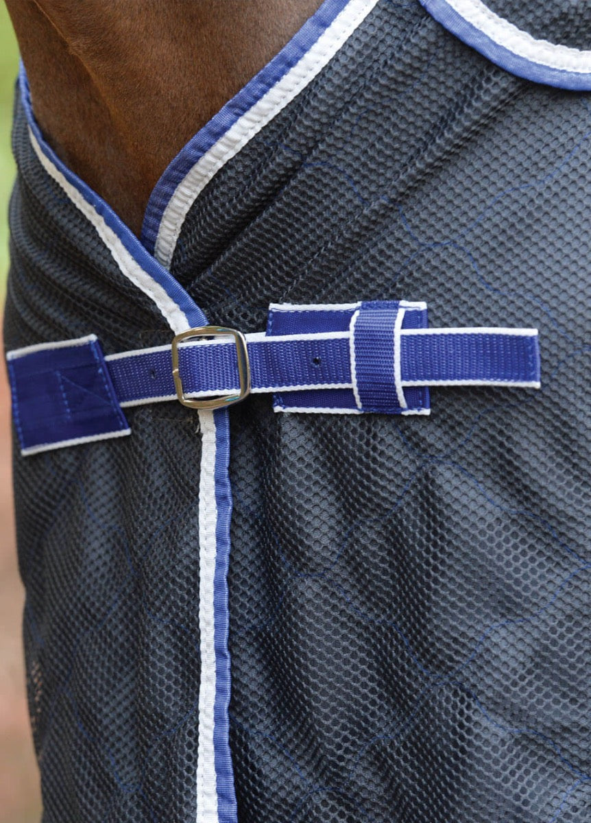 Weatherbeeta Wick Dri II Cooler Combo Neck - Charcoal/Blue/White