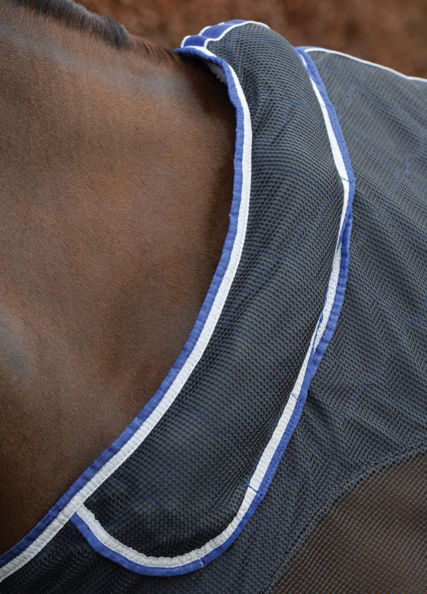 Weatherbeeta Wick Dri II Cooler Combo Neck - Charcoal/Blue/White