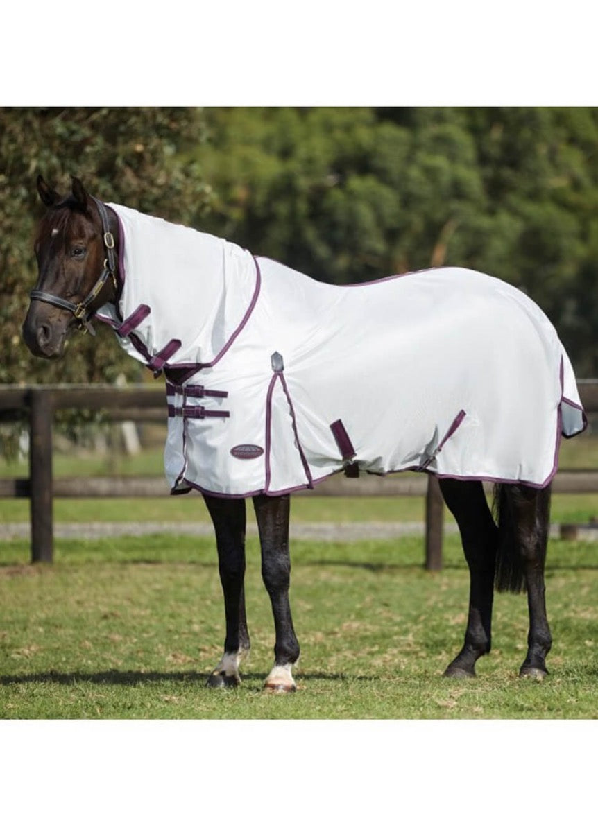 Weatherbeeta ComFITec Essential Mesh II Combo - White/Maroon/Grey