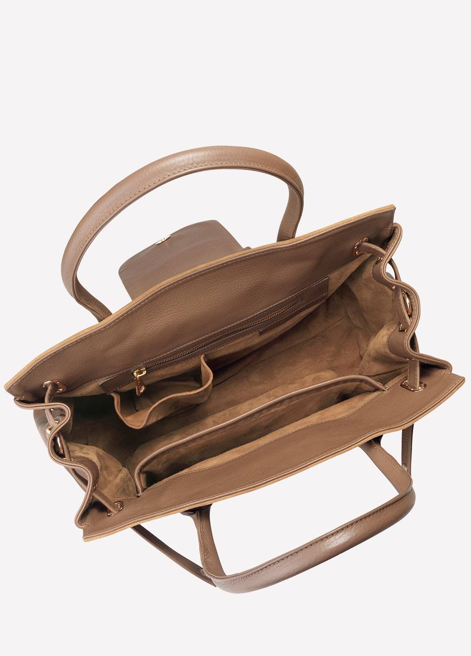 Fairfax & Favor Windsor Leather and Suede Handbag - Tan