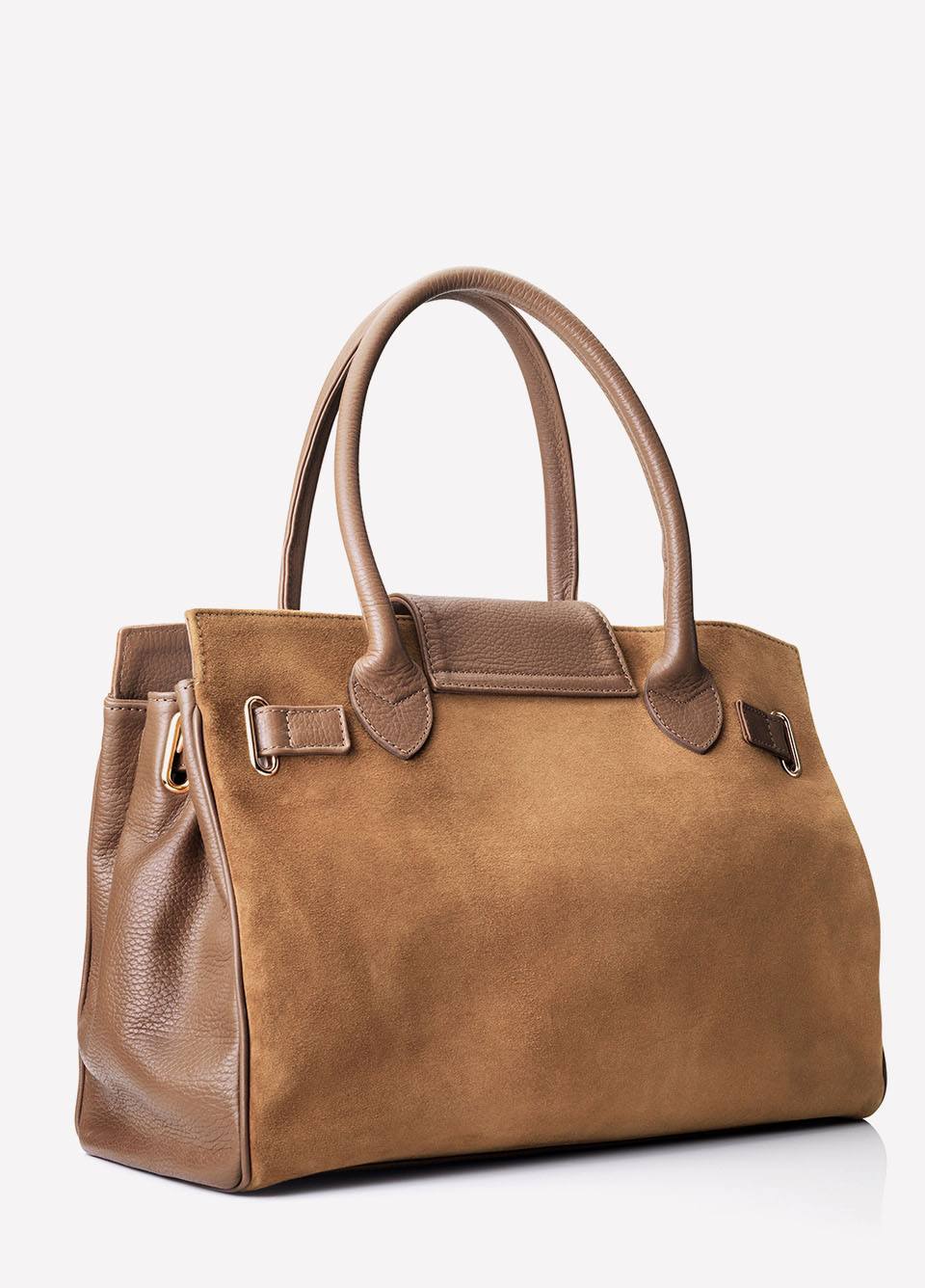 Fairfax & Favor Windsor Leather and Suede Handbag - Tan