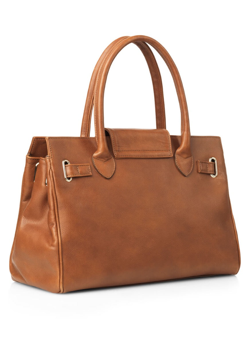 Fairfax & Favor Leather Windsor Handbag - Tan