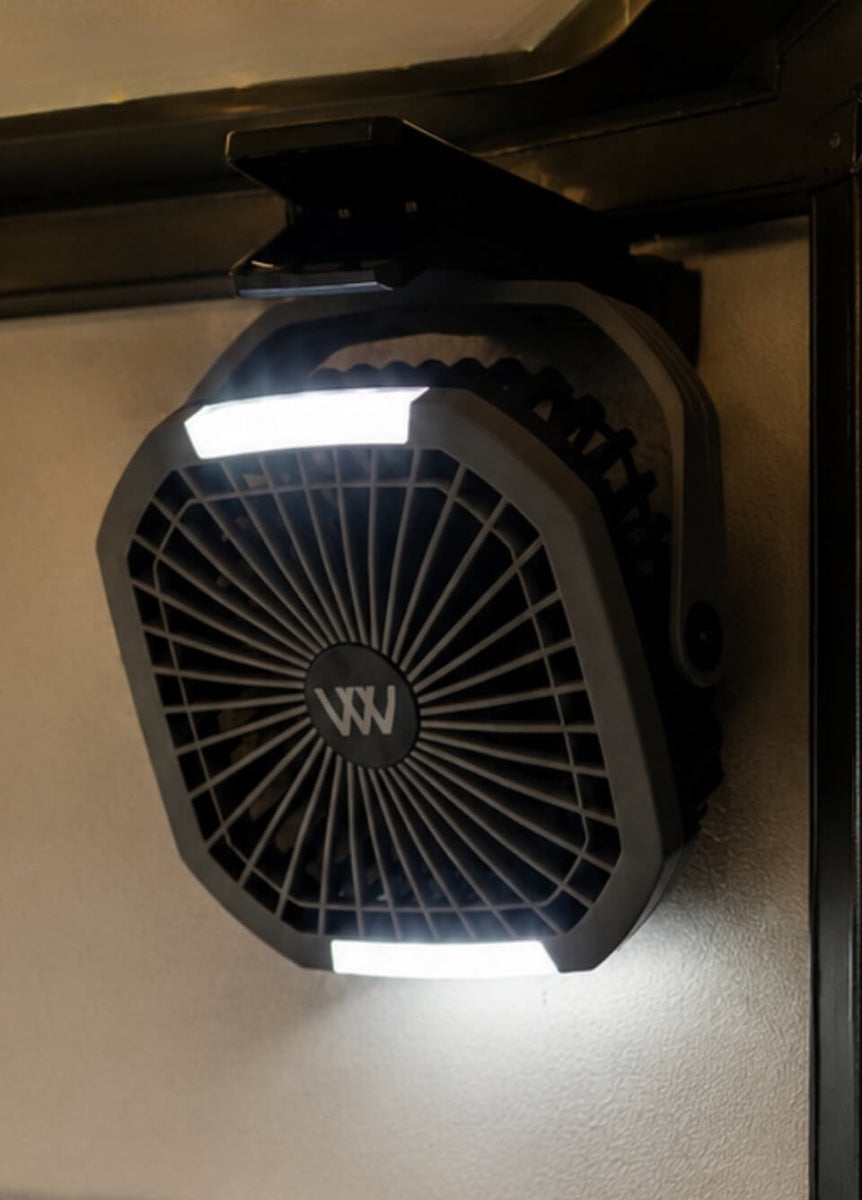 Woof Wear Rechargeable Multi-Mount Fan - Black/Grey