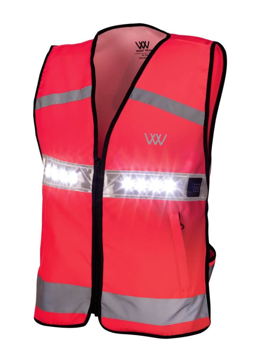 Woof Wear LED Hi Vis Riding Vest - Pink