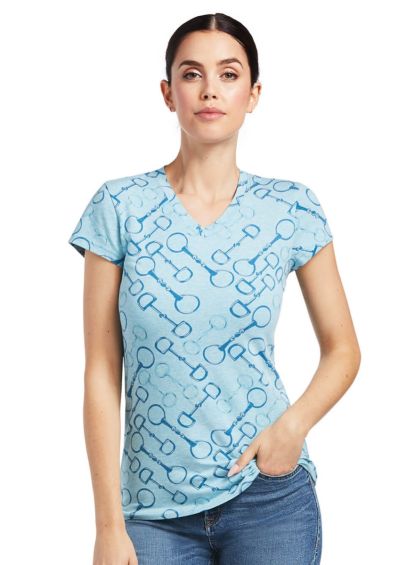 Ariat Snaffle T Shirt - Milky Blue