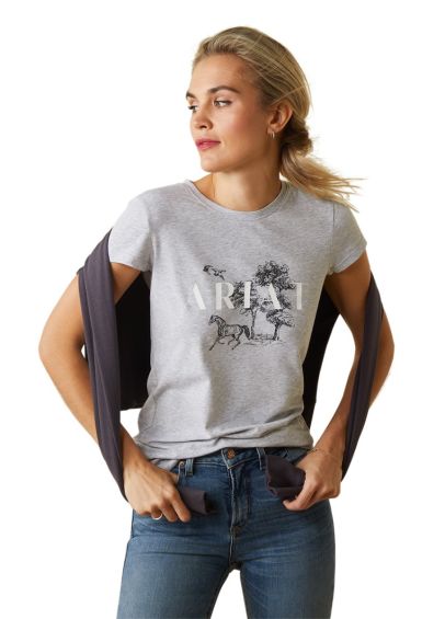 Ariat Toile T-Shirt - Heather Grey