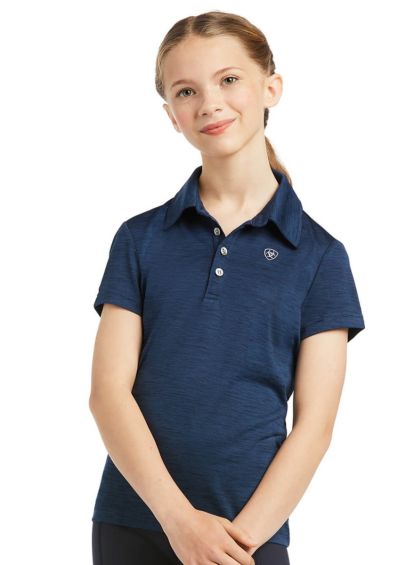 Ariat Kids' Laguna Short Sleeve Polo Shirt - Navy