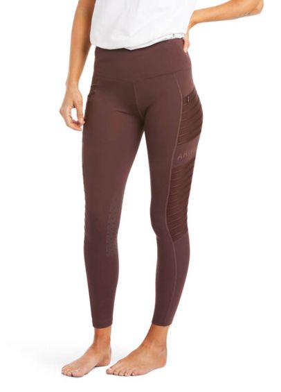 Ariat EOS Moto Knee Patch Tights - Cocoa