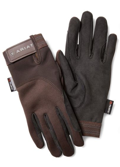 Ariat Insulated Tek Grip Gloves - Brown/Grey