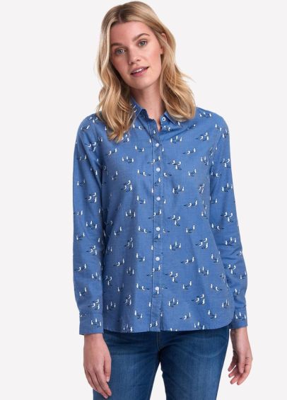 Barbour Ladies Scallop Shirt - Chambray