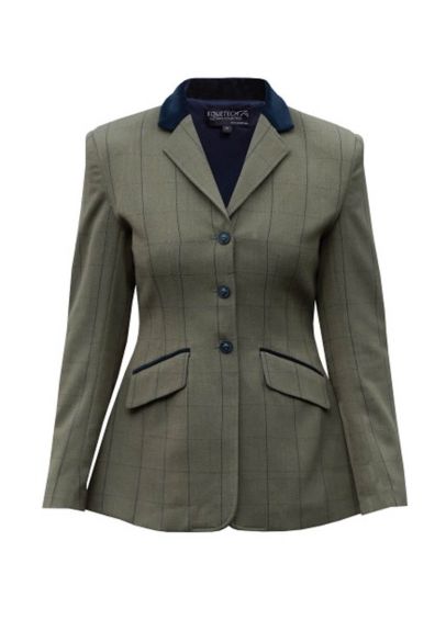 Equetech Bellingham Deluxe Stretch Tweed Riding Jacket - Green