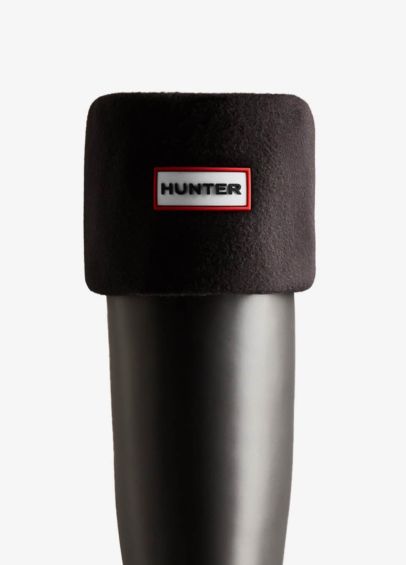 Hunter Recycled Fleece Tall Boot Sock - Black