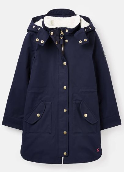 Joules Loxley Cosy Waterproof Padded Raincoat - French Navy