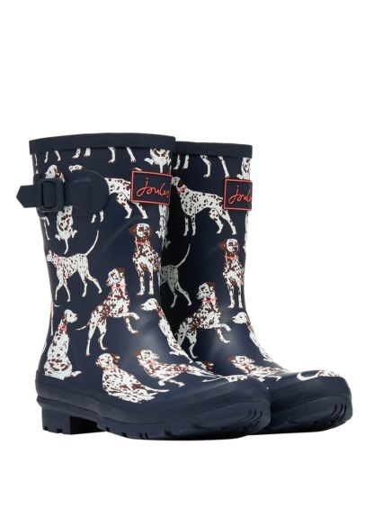 Joules Ladies Molly Wellingtons - Navy Dalmation