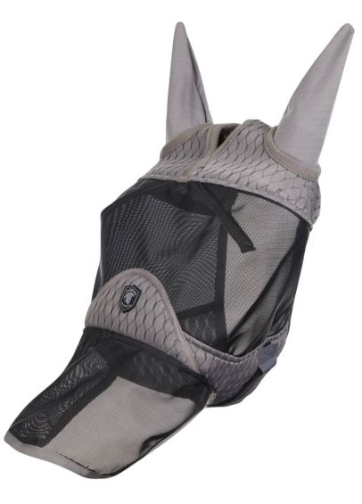 LeMieux Gladiator Full Fly Mask - Black/Grey