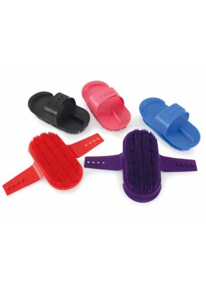 Shires Plastic Curry Comb - Red