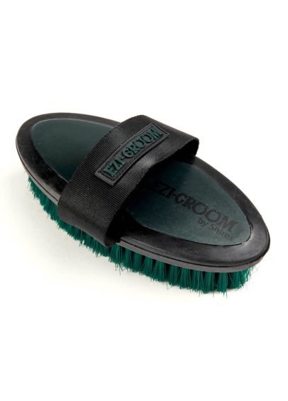 Shires EZI-GROOM Grip Body Brush Small - Forest