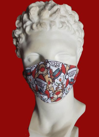 Spartan Cotton Face Cover - Rudolf/Snowman