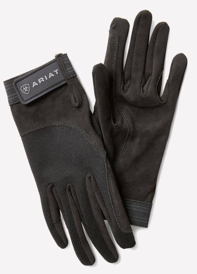 Ariat Tek Grip Gloves - Black/Grey
