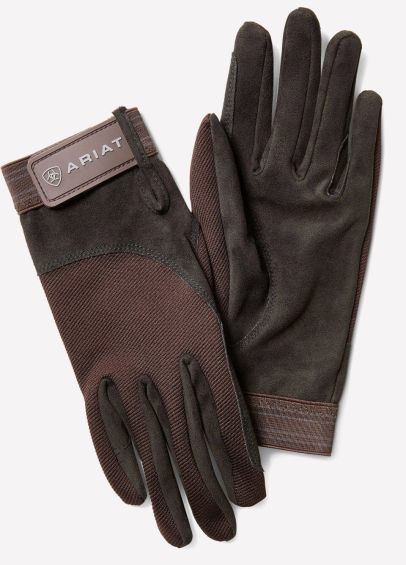 Ariat Tek Grip Gloves - Brown/Grey