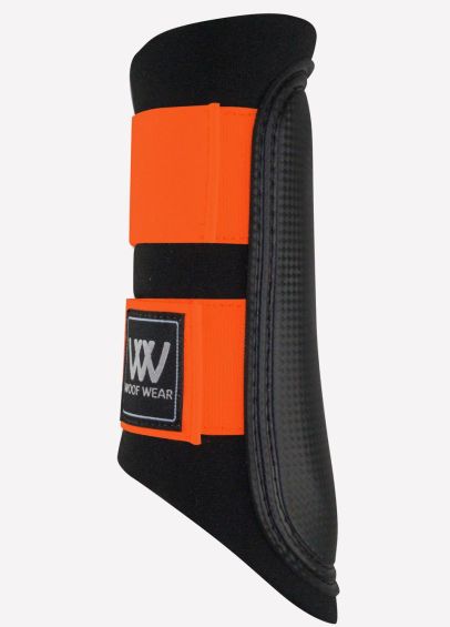 Woof Wear Club Brushing Boots - Black/Orange